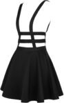 Women's A-Line Solid Suspender Mini Skirt