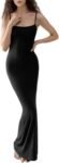 Women's Ribbed Bodycon Slip Maxi Dress