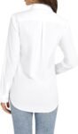 Women's Stretch Solid Long Sleeve Button Down Work Blouse