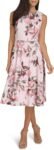 Women's Basic Sleeveless Crepe Midi Dress