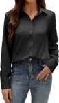 Women's Long Sleeve Wrinkle-Free Solid Button Down Work Shirt